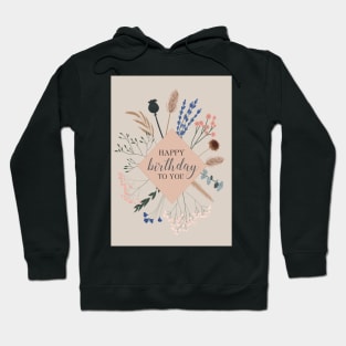 pampas grasses and dried flowers design Hoodie